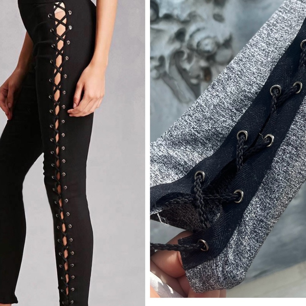 Forever 21 Heathered Gray side lace